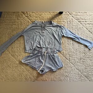 Free people seeing stipes pajama set